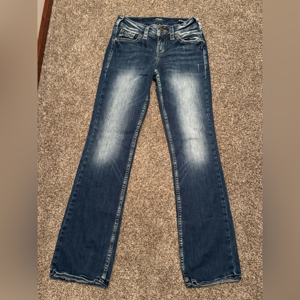 Silver SUKI Mid Slim Bootcut Women's Jeans